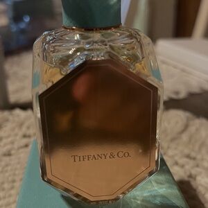 Tiffany & Co. Fragrance Bottle with Gold and Blue Accents